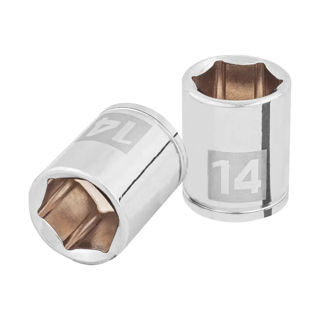 [100967] Dado hexagonal encastre 1/4" de 14 mm, Truper