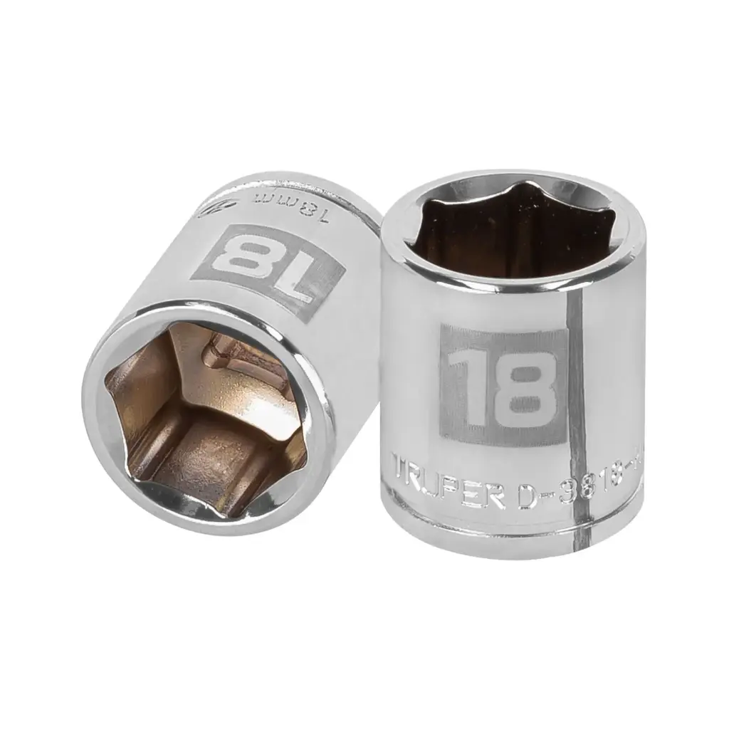 Dado hexagonal encastre 3/8" de 18 mm, Truper
