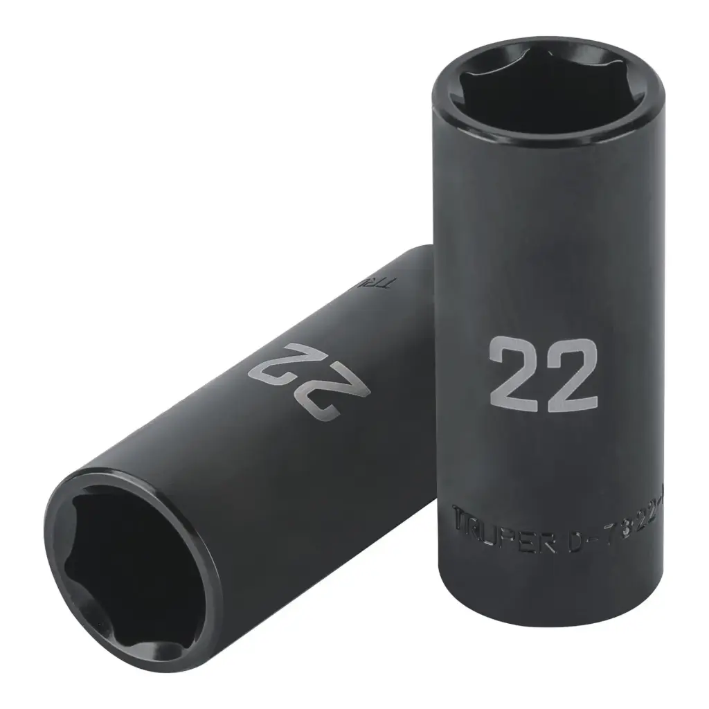 [100921] Dado tubular hexagonal encastre 1/2" de impacto de 22 mm, Truper