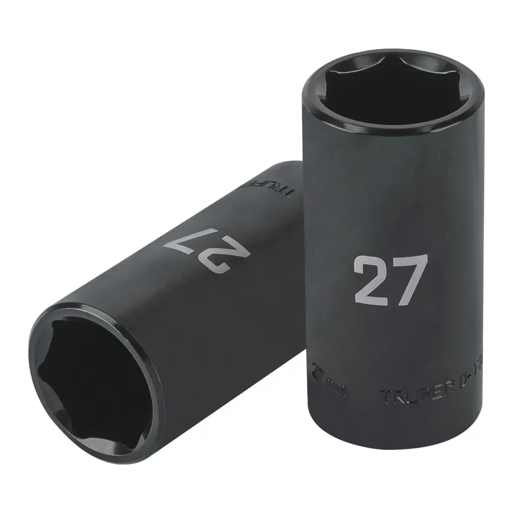 Dado tubular hexagonal encastre 1/2" de impacto de 27 mm, Truper