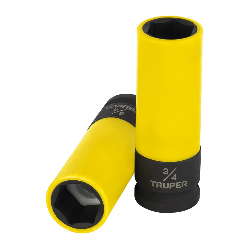 [100927] D-7324-HLPD Dado largo impacto, 3/4", 6 p, protec plástica, cuadro 1/2"