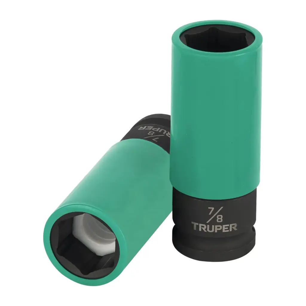 [100929] D-7328-HLPD Dado largo impacto, 7/8", 6 p, protec plástica, cuadro 1/2"