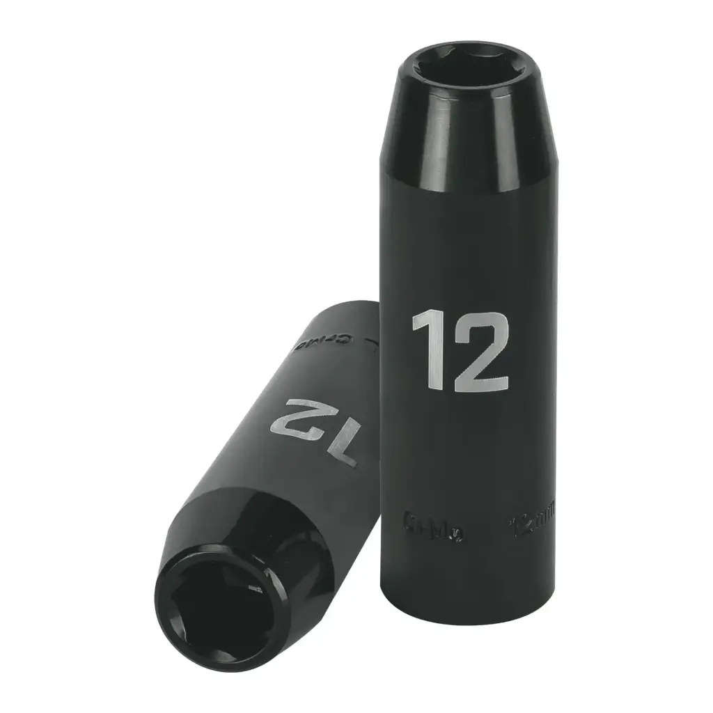 [12424] Dado tubular hexagonal encastre 1/2" de impacto de 12 mm, Truper