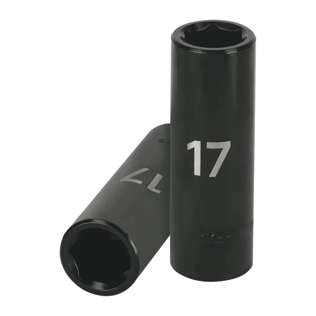 [12429] Dado tubular hexagonal encastre 1/2" de impacto de 17 mm, Truper