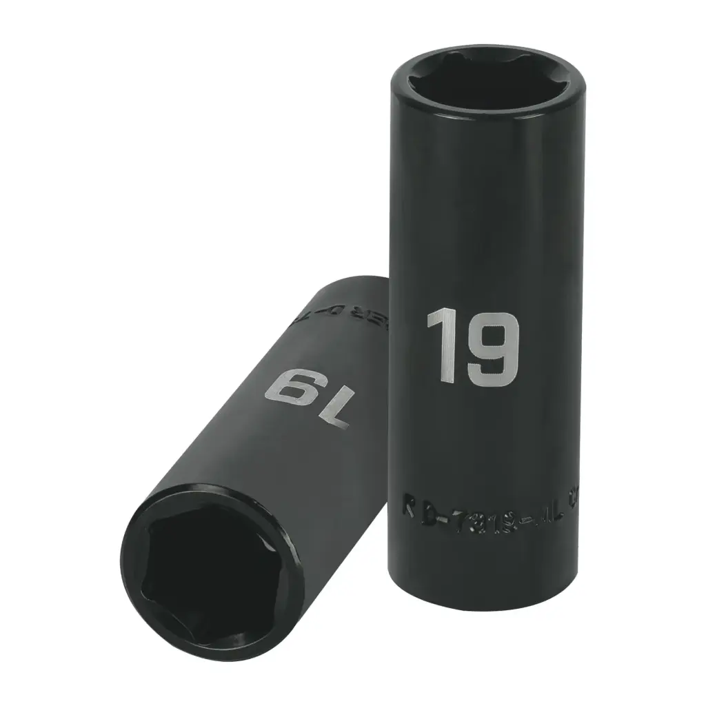 [12431] Dado tubular hexagonal encastre 1/2" de impacto de 19 mm, Truper