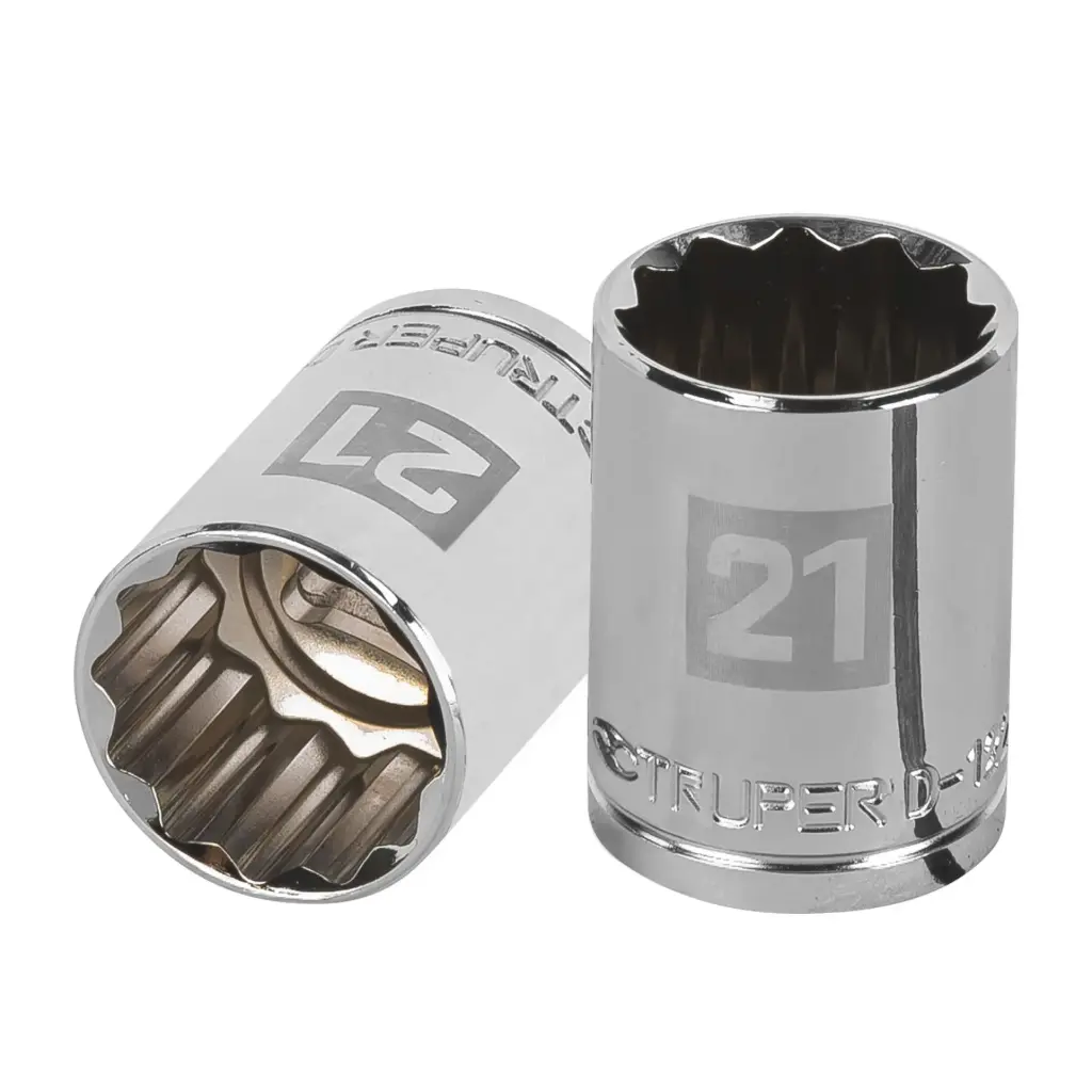 Dado poligonal encastre 1/2" de 21 mm, Truper