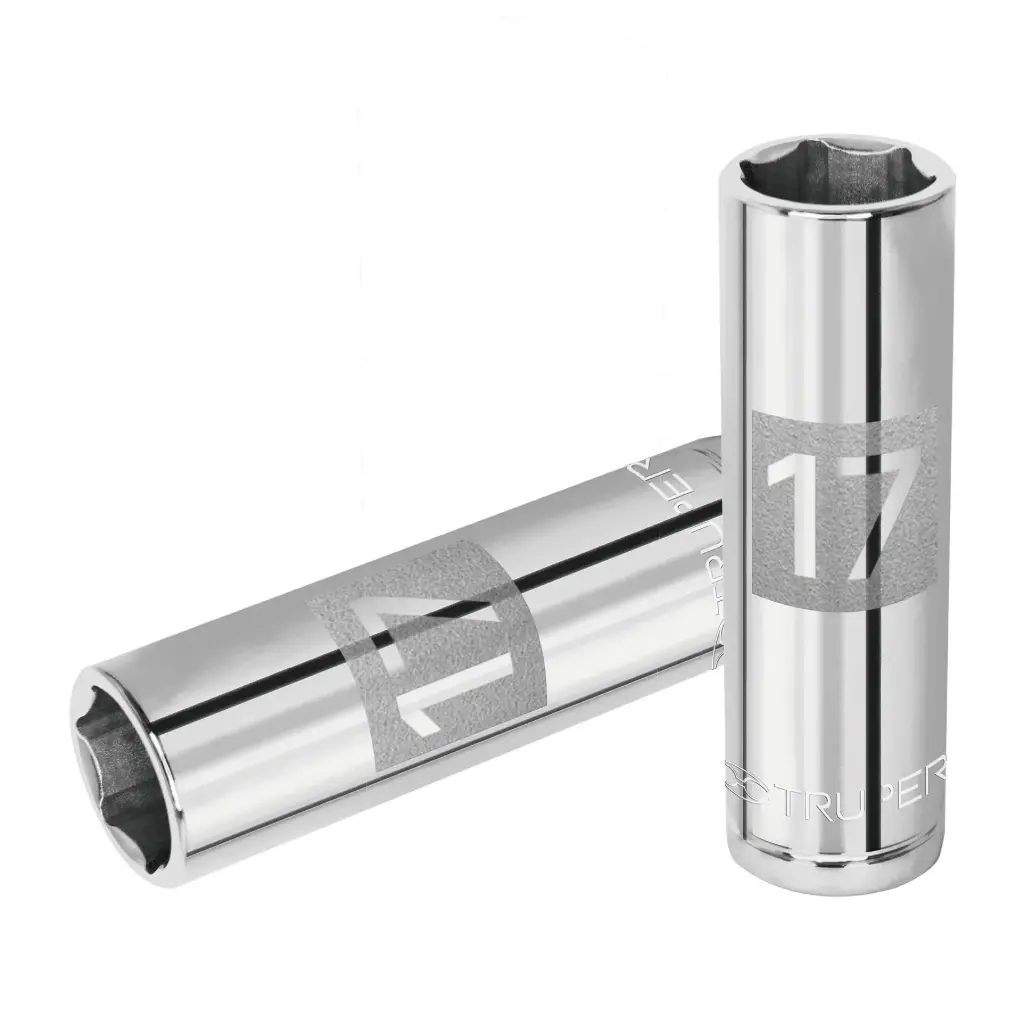 [13357] Dado tubular hexagonal encastre 1/2" de 17 mm, Truper