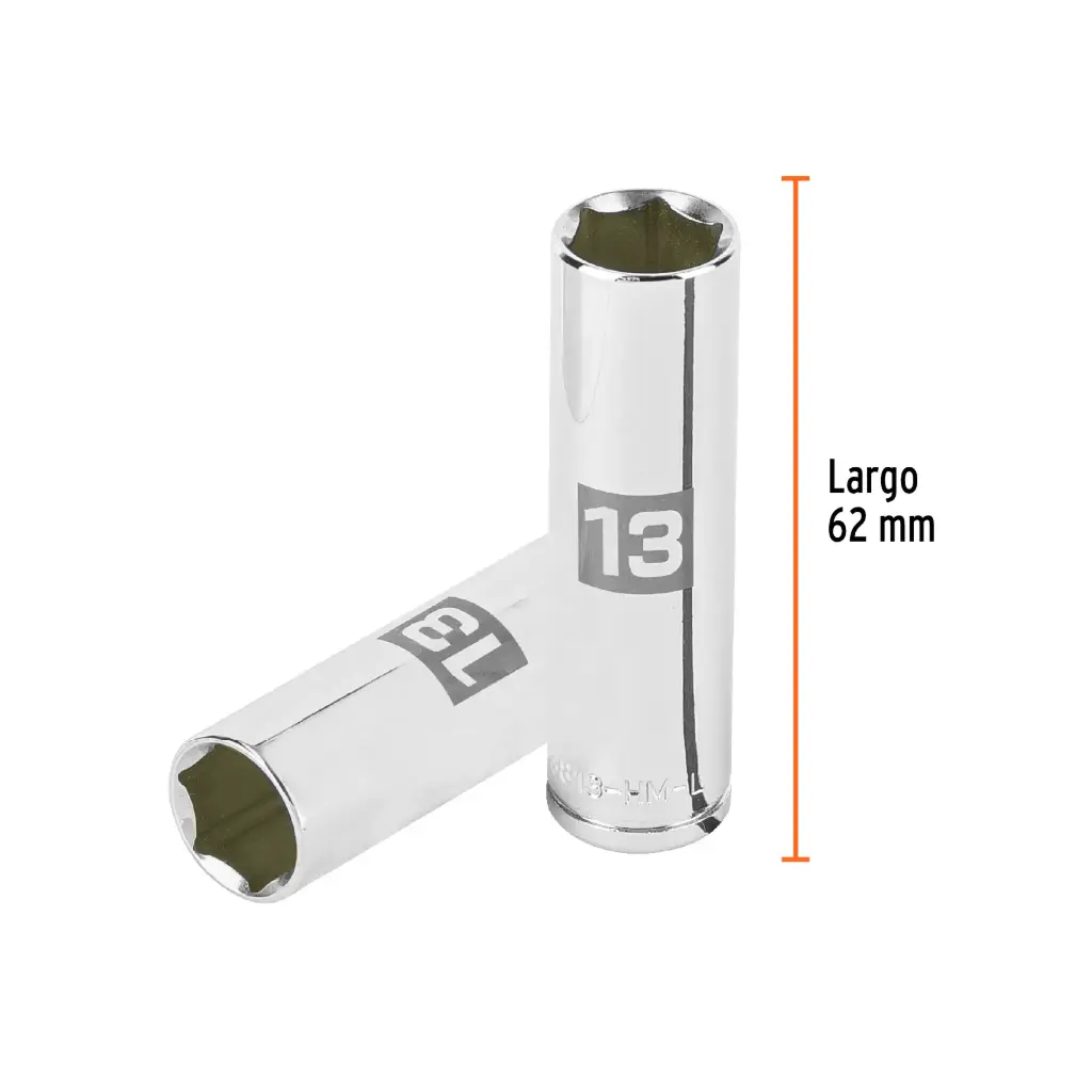 [13774] Dado tubular hexagonal encastre 3/8" de 14 mm, Truper