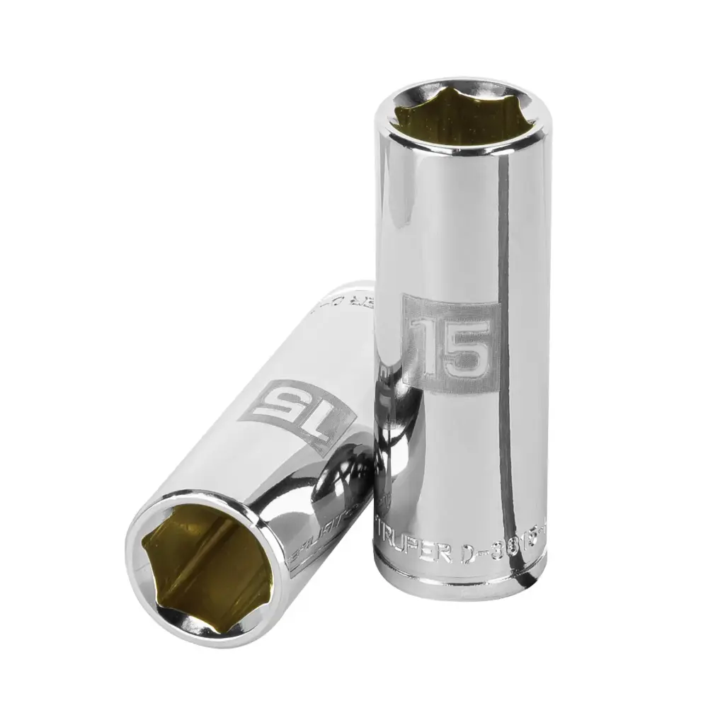 [13775] Dado tubular hexagonal encastre 3/8" de 15 mm, Truper