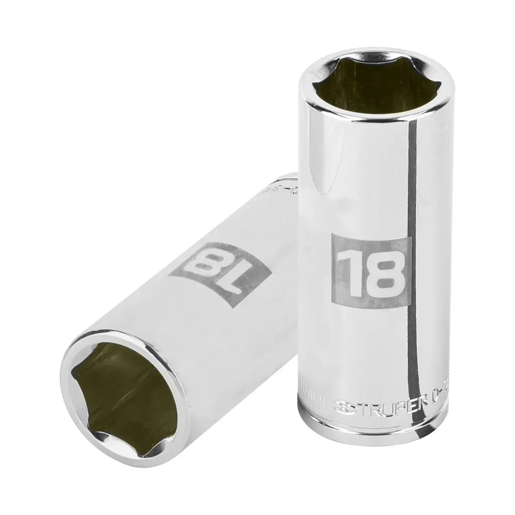 [13778] Dado tubular hexagonal encastre 3/8" de 18 mm, Truper