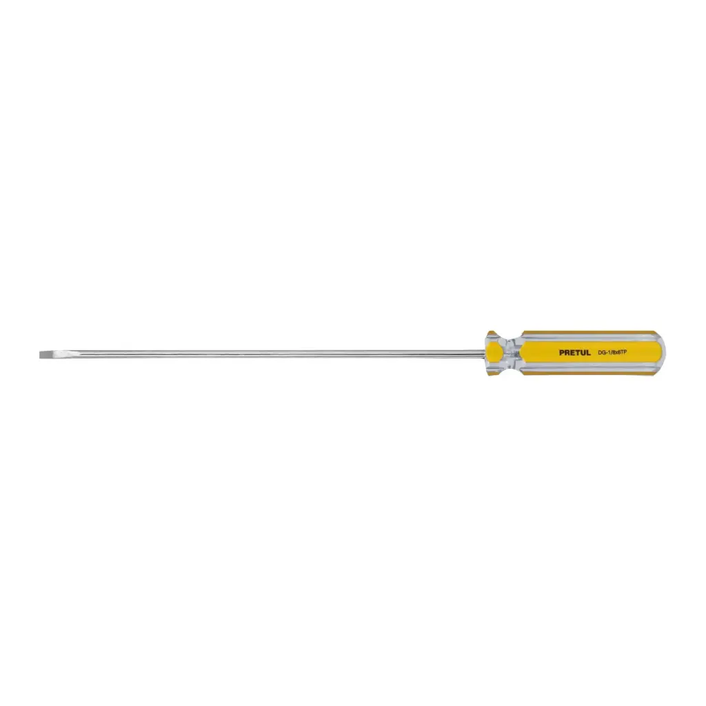 Desarmador cabinet 1/8 x 6" mango de PVC, Pretul