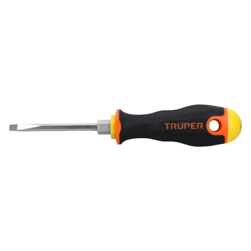 [100840] Desarmador cabinet 3/16 x 3" mango Comfort Grip, Truper