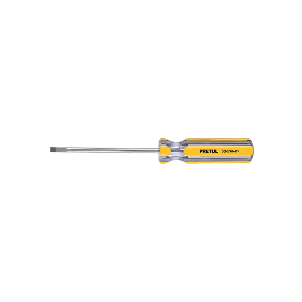 [21467] Desarmador cabinet 3/16 x 4" mango de PVC, Pretul