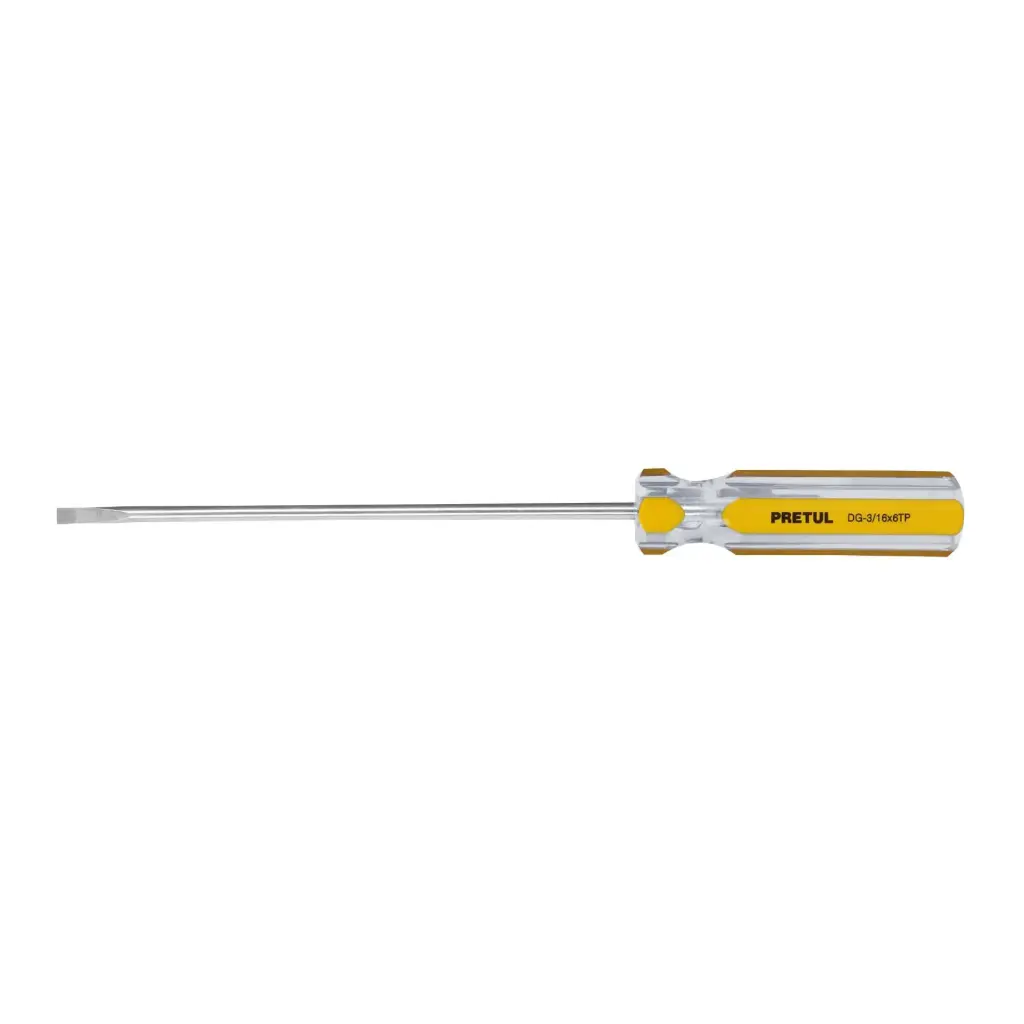 [21468] Desarmador cabinet 3/16 x 6" mango de PVC, Pretul