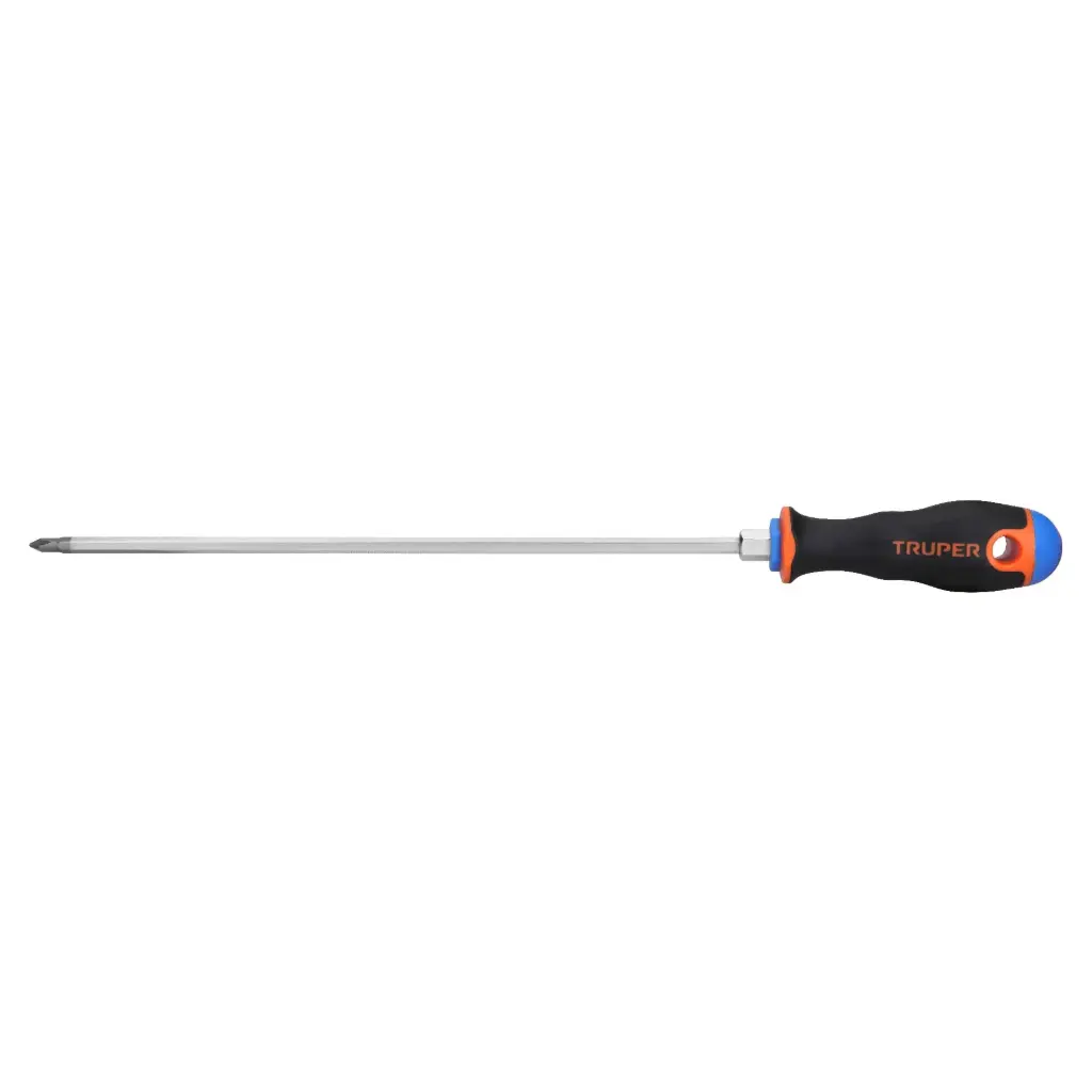 [100837] Desarmador de cruz 3/16" x 10" mango Comfort Grip, Truper