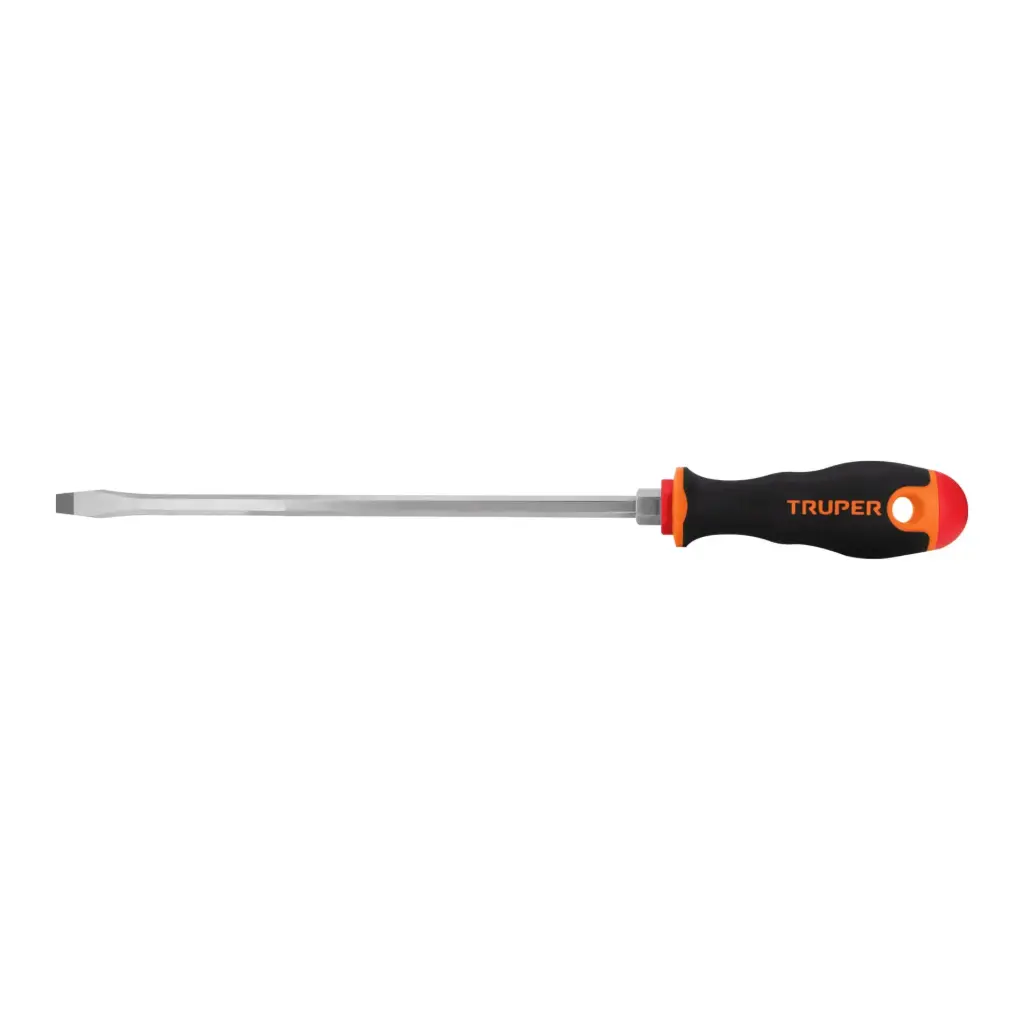 [18546] Desarmador plano 5/16" x 10" mango Comfort Grip, Truper