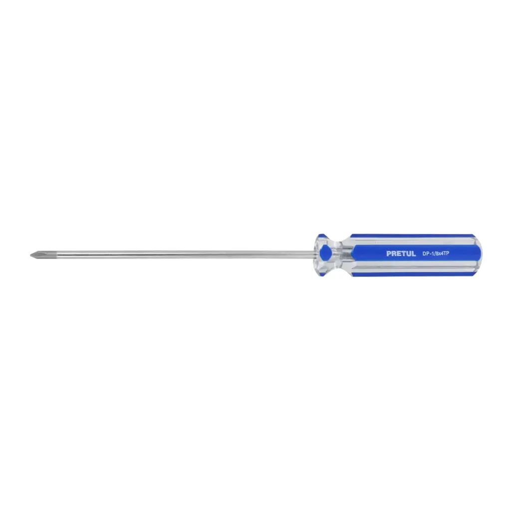[28076] Desarmador de cruz 1/8" x 4" mango de PVC, Pretul
