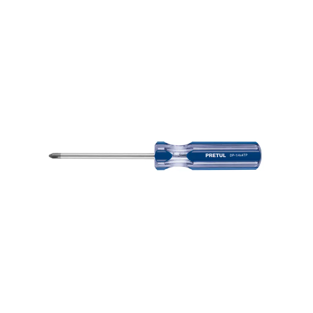 [21474] Desarmador de cruz 1/4 x 4" mango de PVC, Pretul