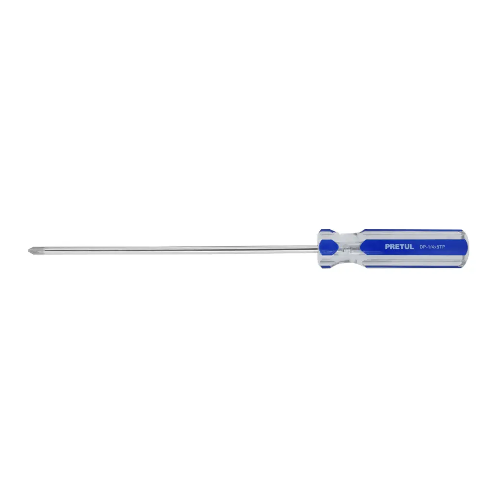 [21475] Desarmador de cruz 1/4 x 8" mango de PVC, Pretul