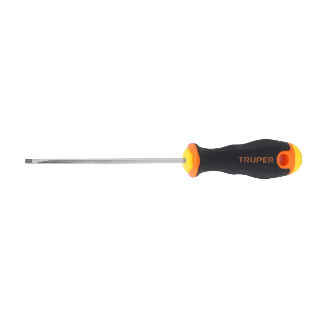 [14019] Desarmador cabinet 1/8" x 4" mango Comfort Grip, Truper
