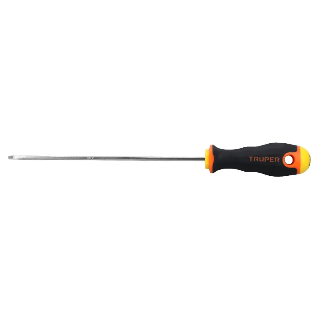 [14025] Desarmador cabinet 1/8" x 6" mango Comfort Grip, Truper