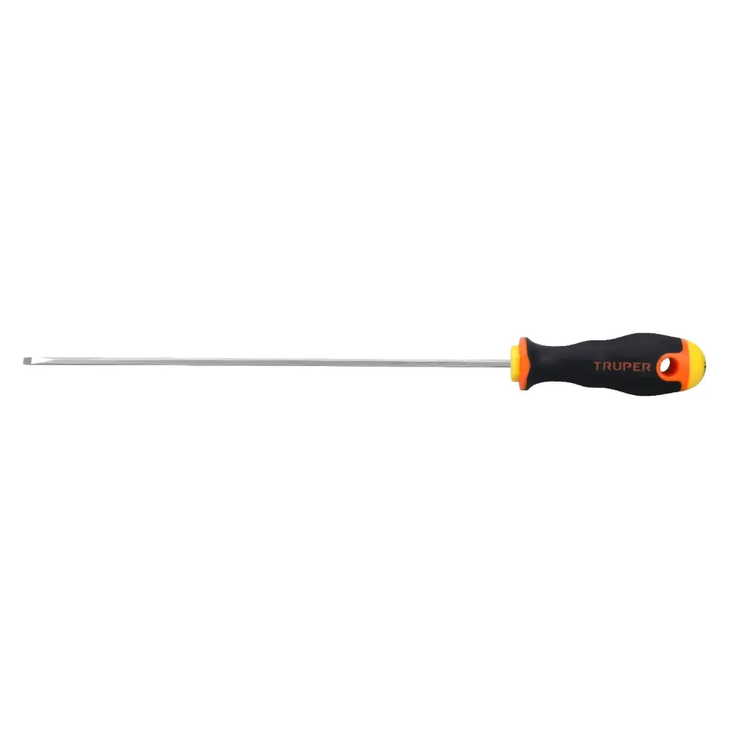 [14027] Desarmador cabinet 1/8" x 8" mango Comfort Grip, Truper
