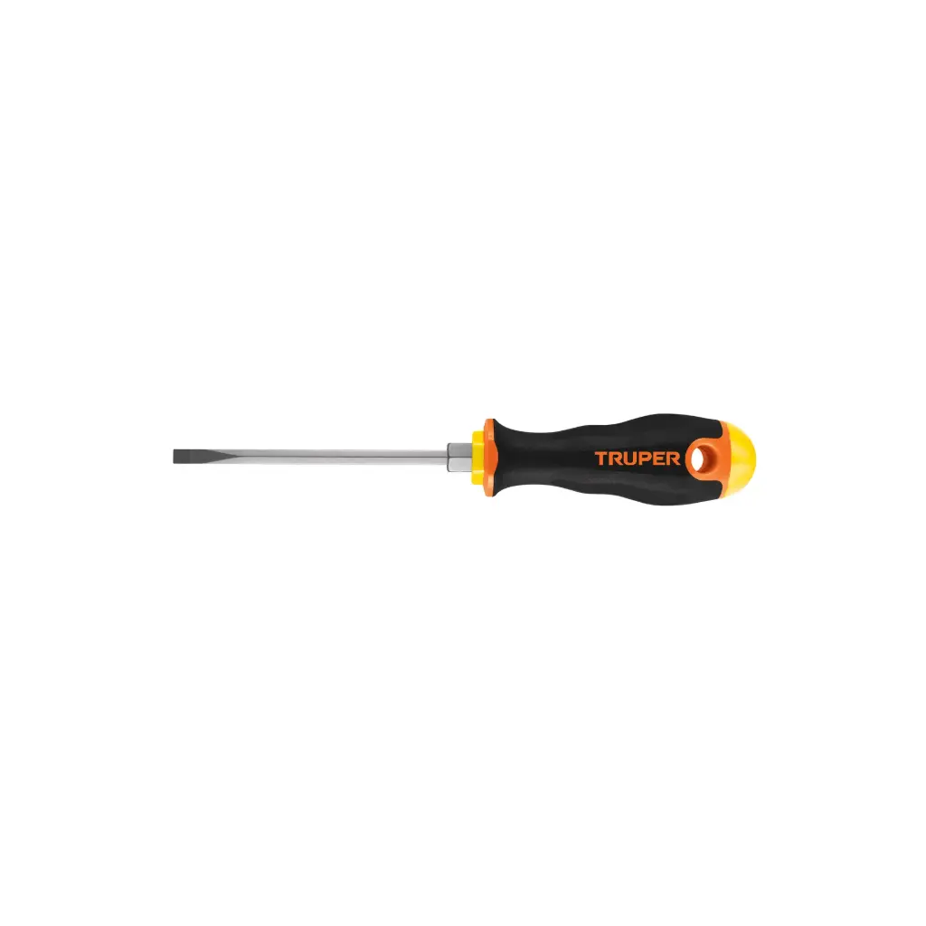 [14034] Desarmador cabinet 3/16" x 4" mango Comfort Grip, Truper