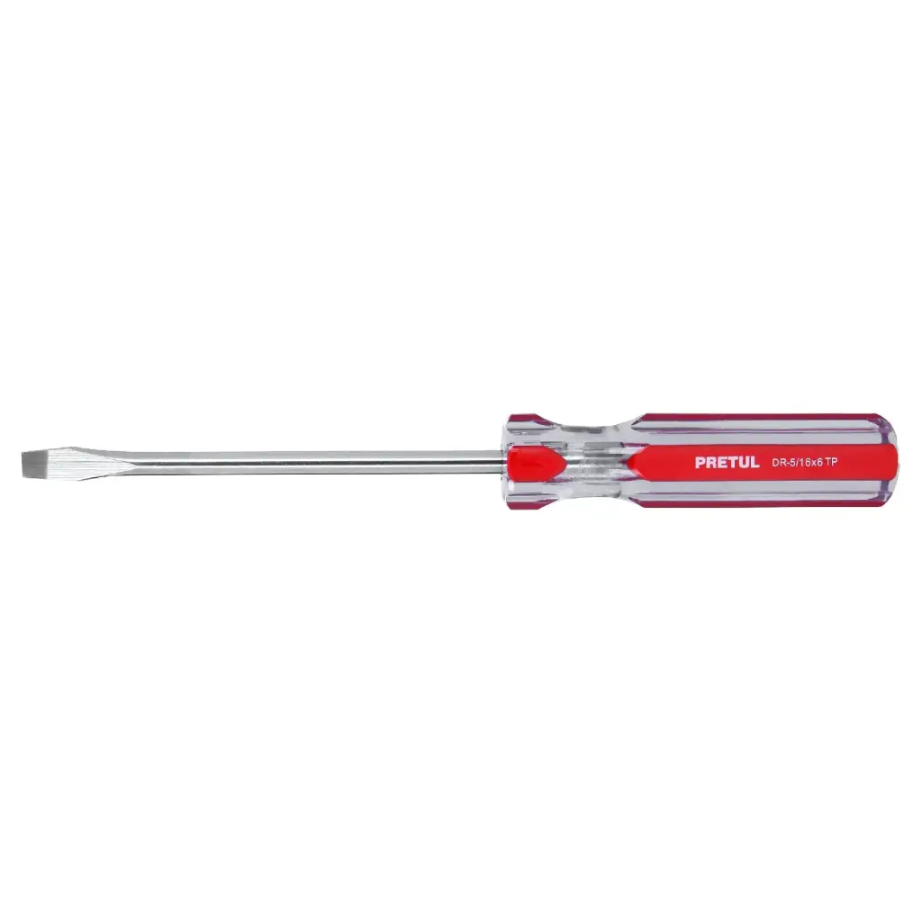[21463] Desarmador plano 5/16 x 6" mango de PVC, Pretul