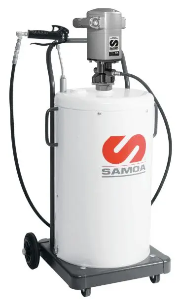 Engrasadora neumatica movil 50 KG / Alto rendimiento, Samoa