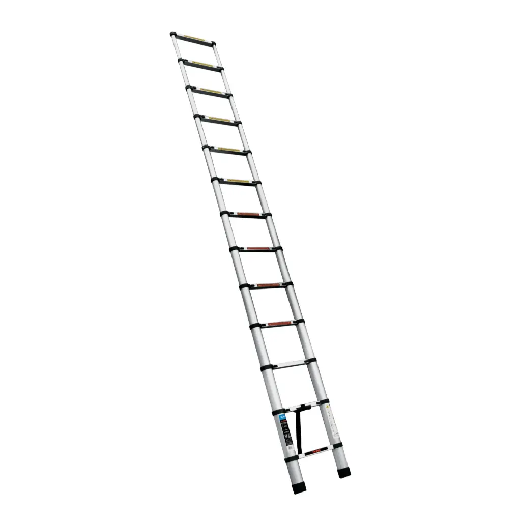 Escalera telescópica,13 peldaños, tipo II, capacidad 102kg, Truper