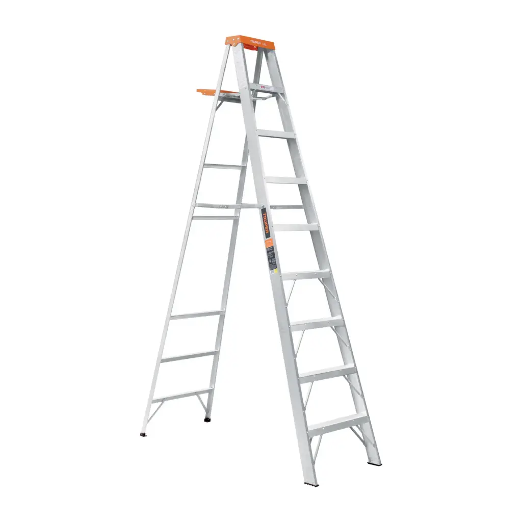 Escalera tipo tijera, 102 kg, con bandeja, 8 peldaños, Truper
