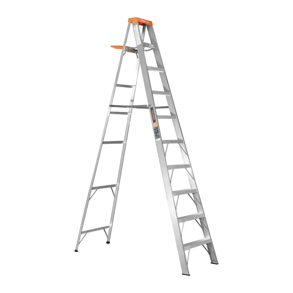 Escalera tipo tijera, 102 kg, sin bandeja, 3 peldaños, Truper