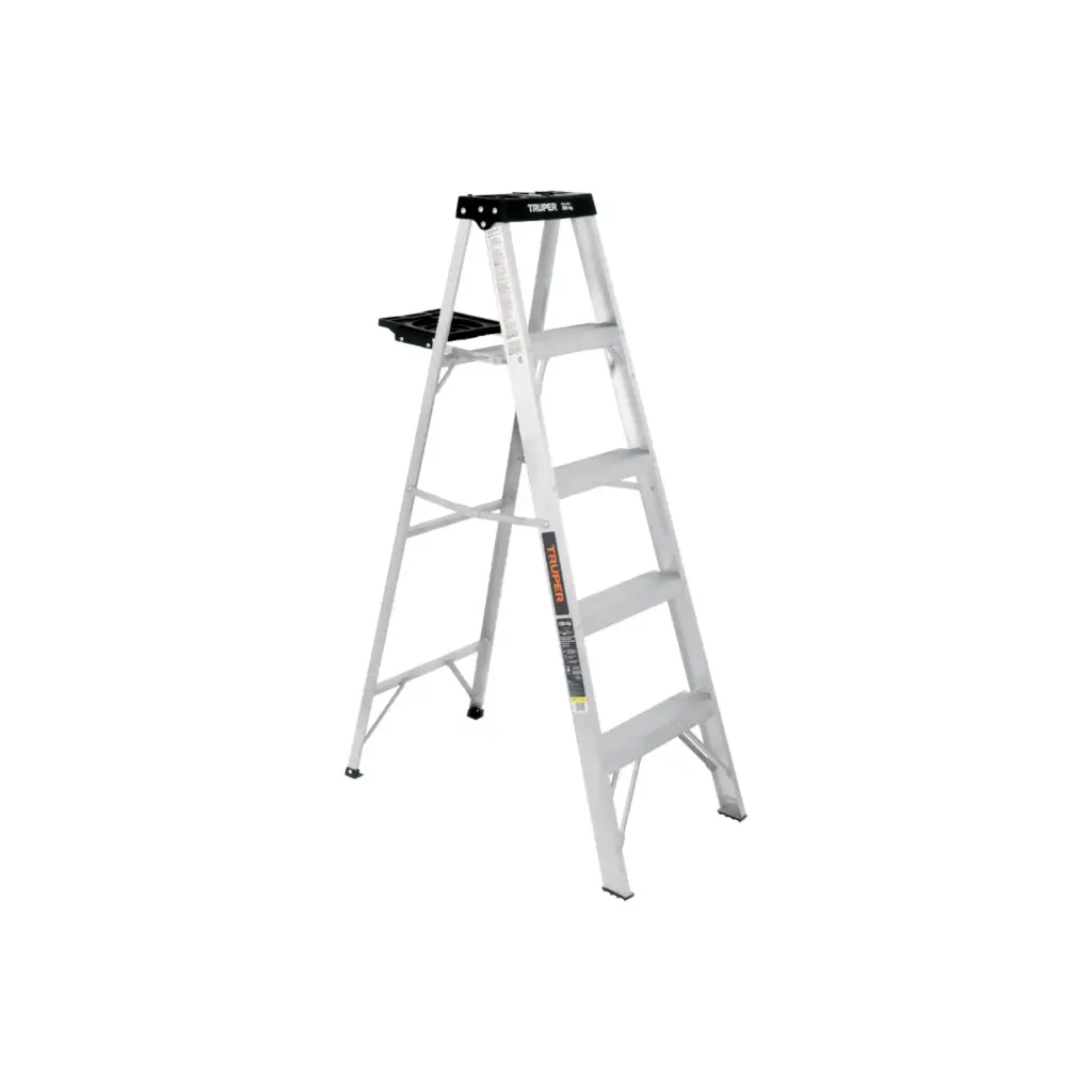 Escalera tipo tijera, 91 kg, con bandeja, 4 peldaños, Truper