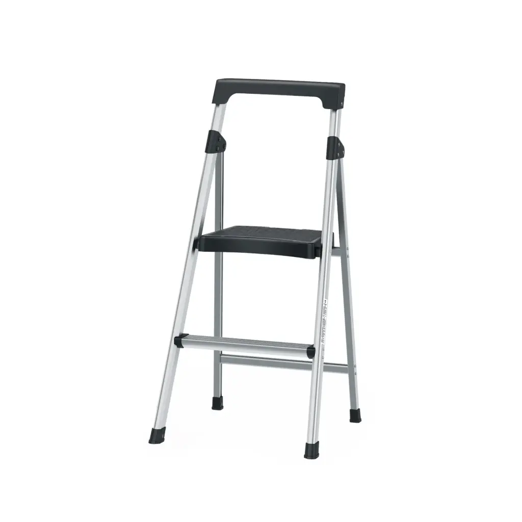 Escalera tubulares plegables con plataforma, 91kg, 2 peldaños, Truper
