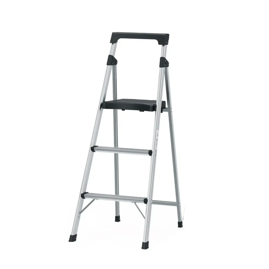 Escalera tubulares plegables con plataforma, 91kg, 3 peldaños, Truper