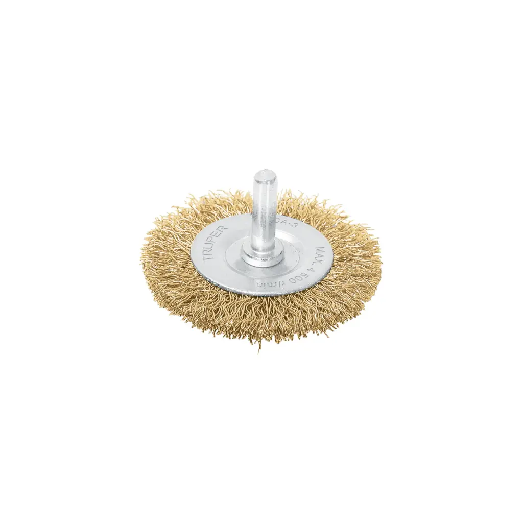 Escobilla circulares, de alambre grueso 6", calibre 0.3 mm, diametro 3", Truper