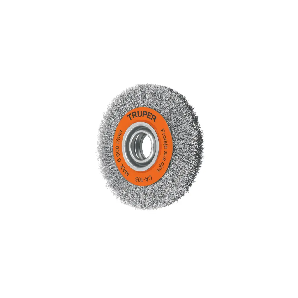 Escobilla plana de alambre ondulado 6", calibre 0.35 mm,13/16", Truper