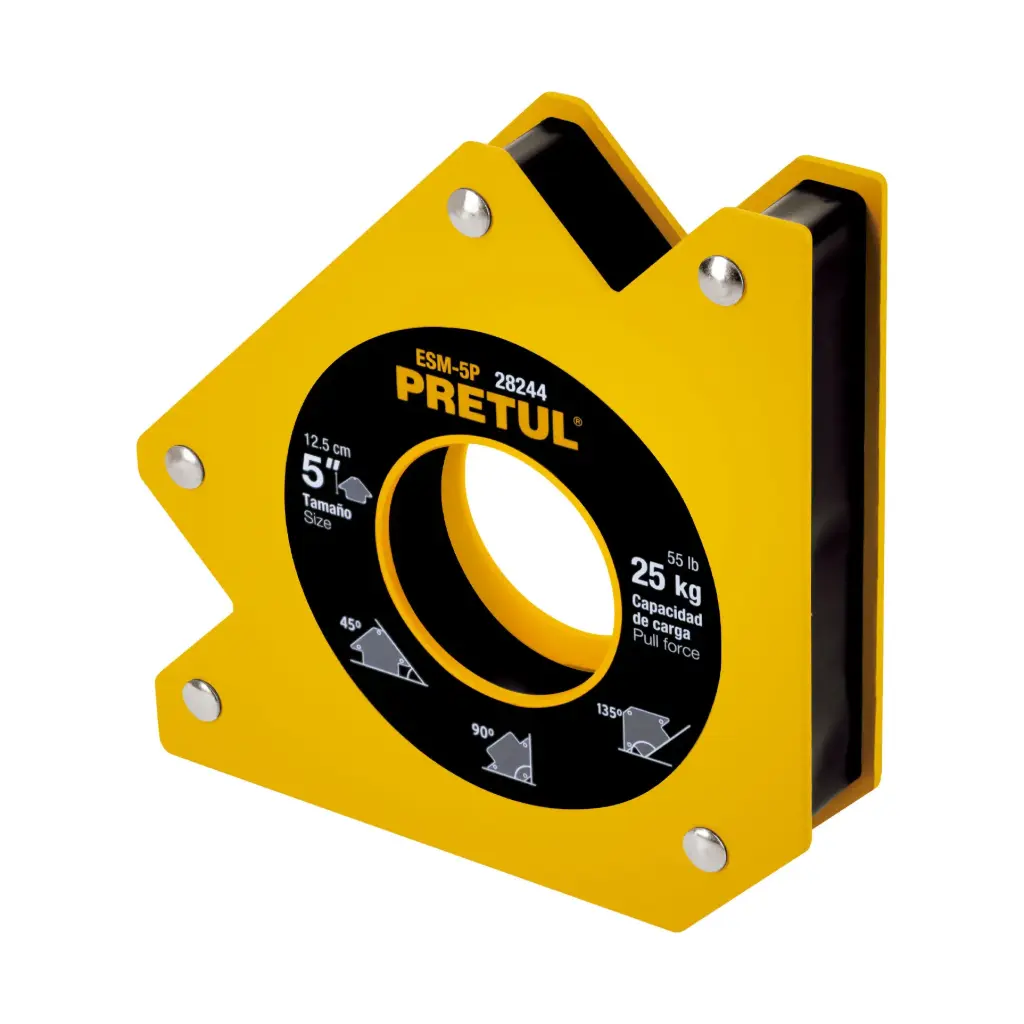 [28244] ESM-5P Escuadra magnética 5' para soldar, capacidad 24 kg, Pretul