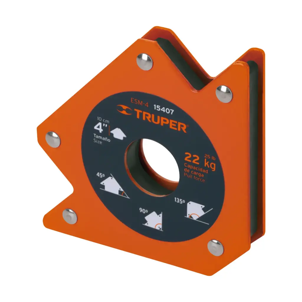[15407] Escuadra magnética 4" para soldar, capacidad 23 kg, Truper