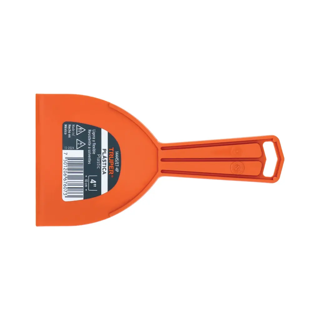 Espatulas plasticas, ancho 4", Truper
