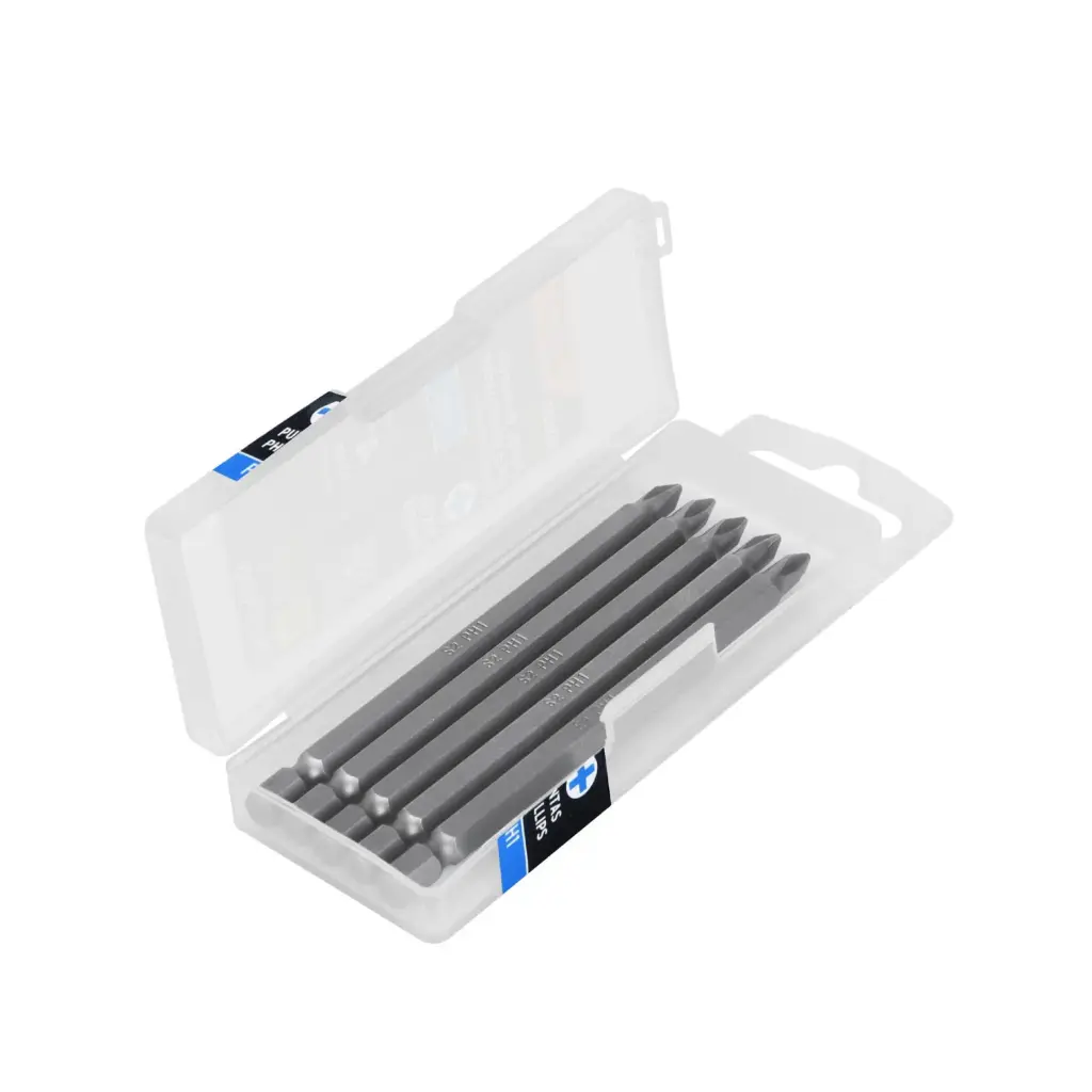 [101824] Estuche con 5 puntas de cruz PH1 largo 4", Truper Expert