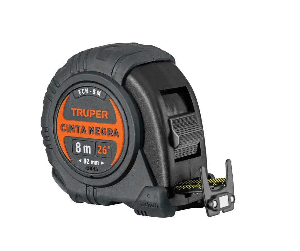 [11747] FCN-8M Flexómetro Cinta Negra, 8 m, cinta 27 mm