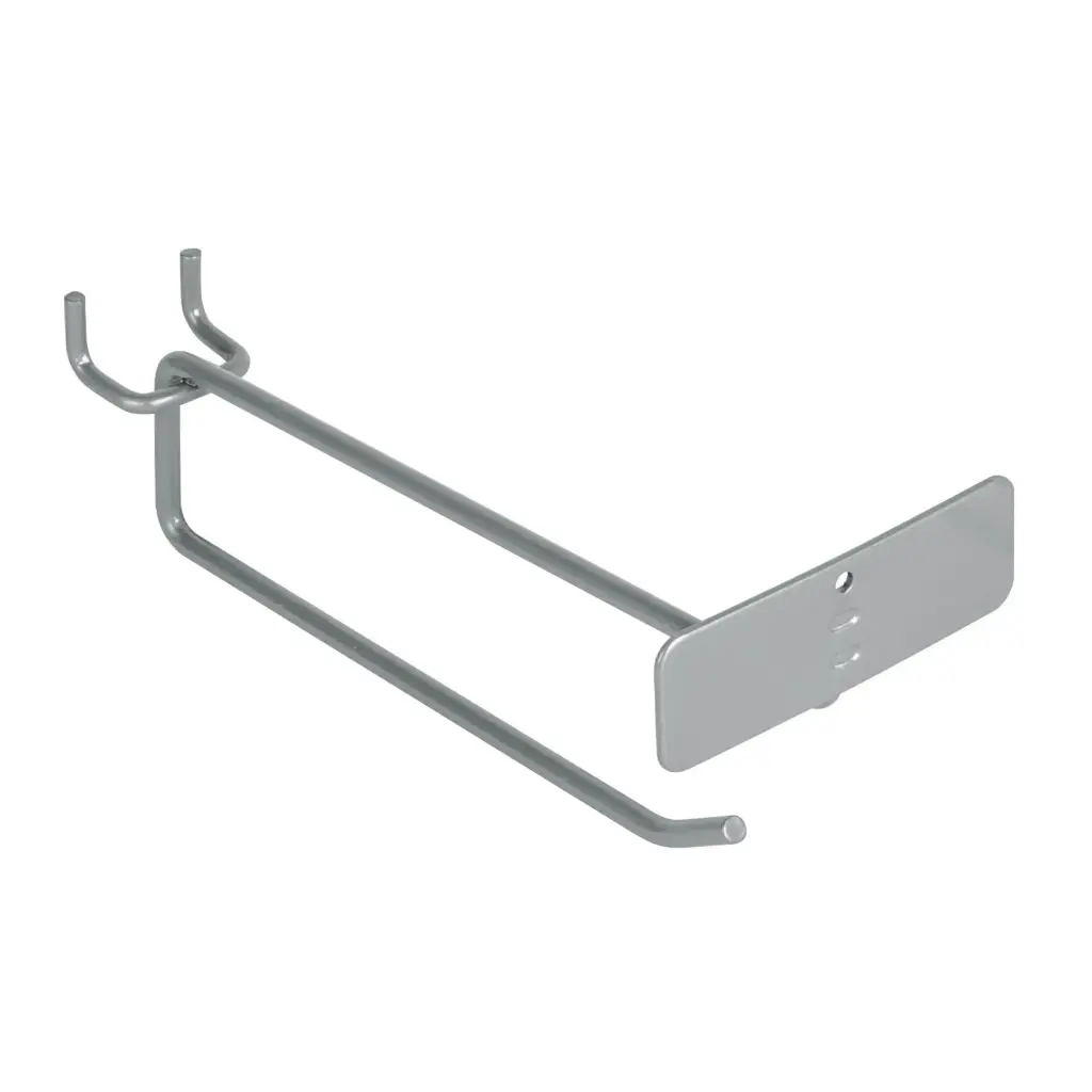 [50153] Gancho recto 6" con portaetiqueta para perfocel y ranurado