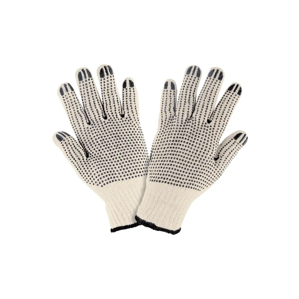 [21830] Guantes de algodón con puntos de PVC en palma y dorso,Pretul