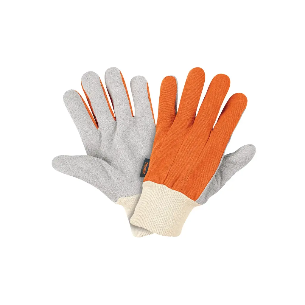 [14244] Guantes carnaza y loneta, uso ligero, Truper