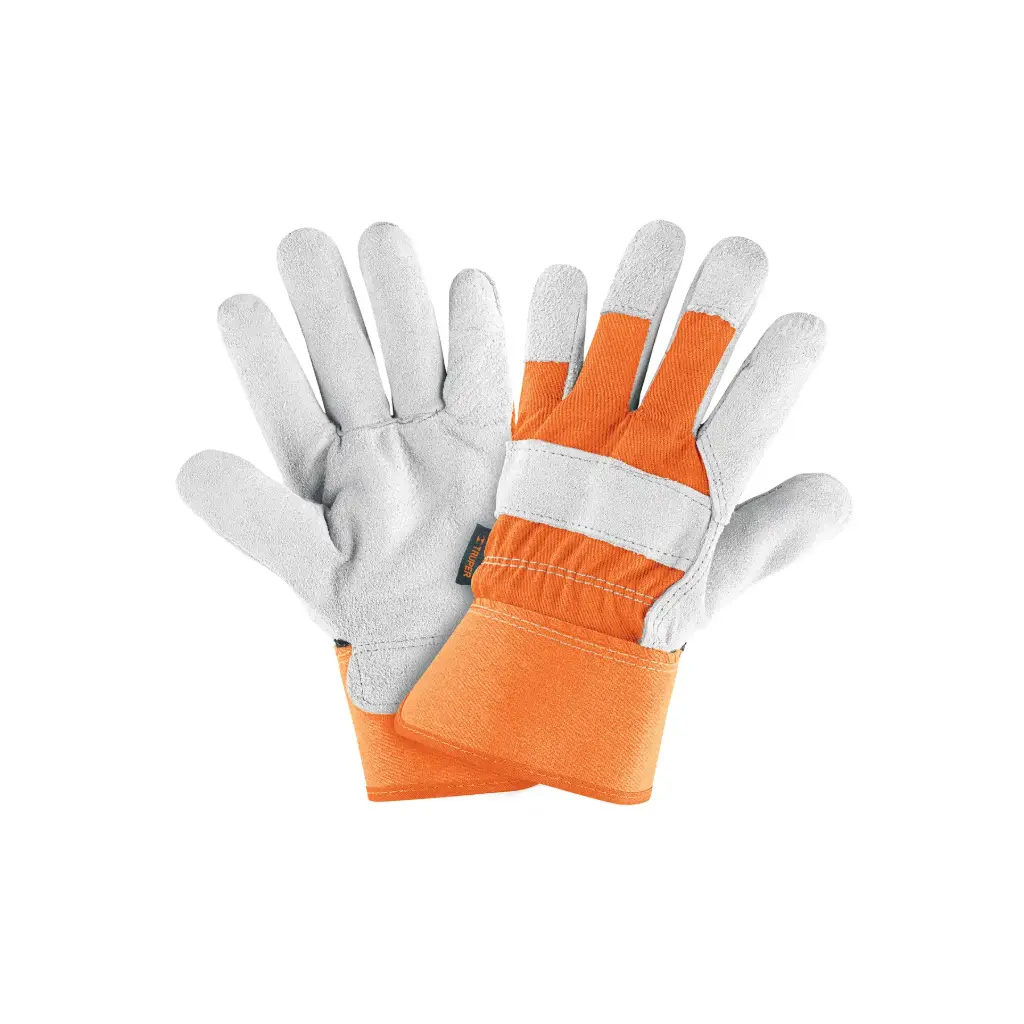 [14245] Guantes de carnaza y loneta, unitalla, Truper