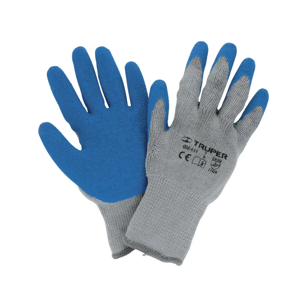 [15265] Guantes de poliéster recubiertos de latex, CH, Truper