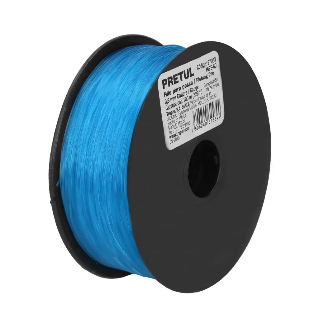 Hilos para pesca, rollo 100 m, 0.6 mm, Pretul