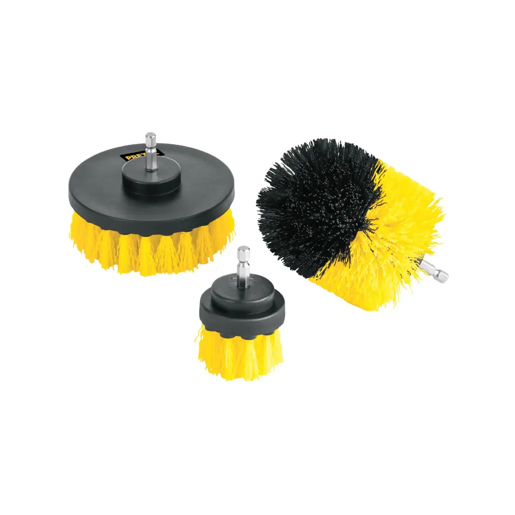 JCE-3P Juego de 3 cepillos multisusos para taladro, Pretul