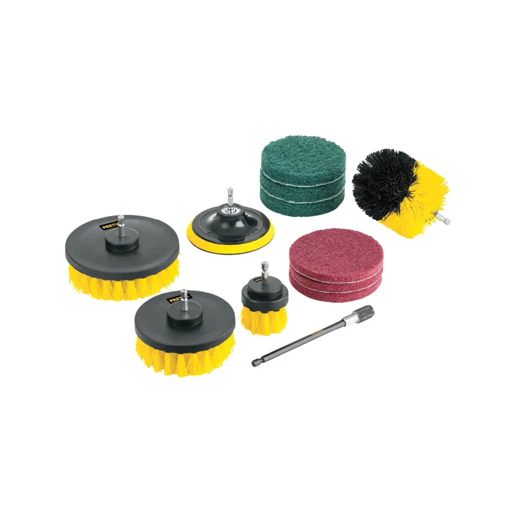 [27191] Juego 12 accesorios de limpieza y asentado p/taladro, Pretul